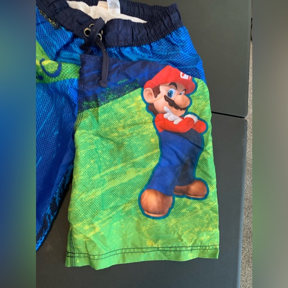 Nintendo Mario Board Short Swim Trunks Size 10 - Picture 3 of 5